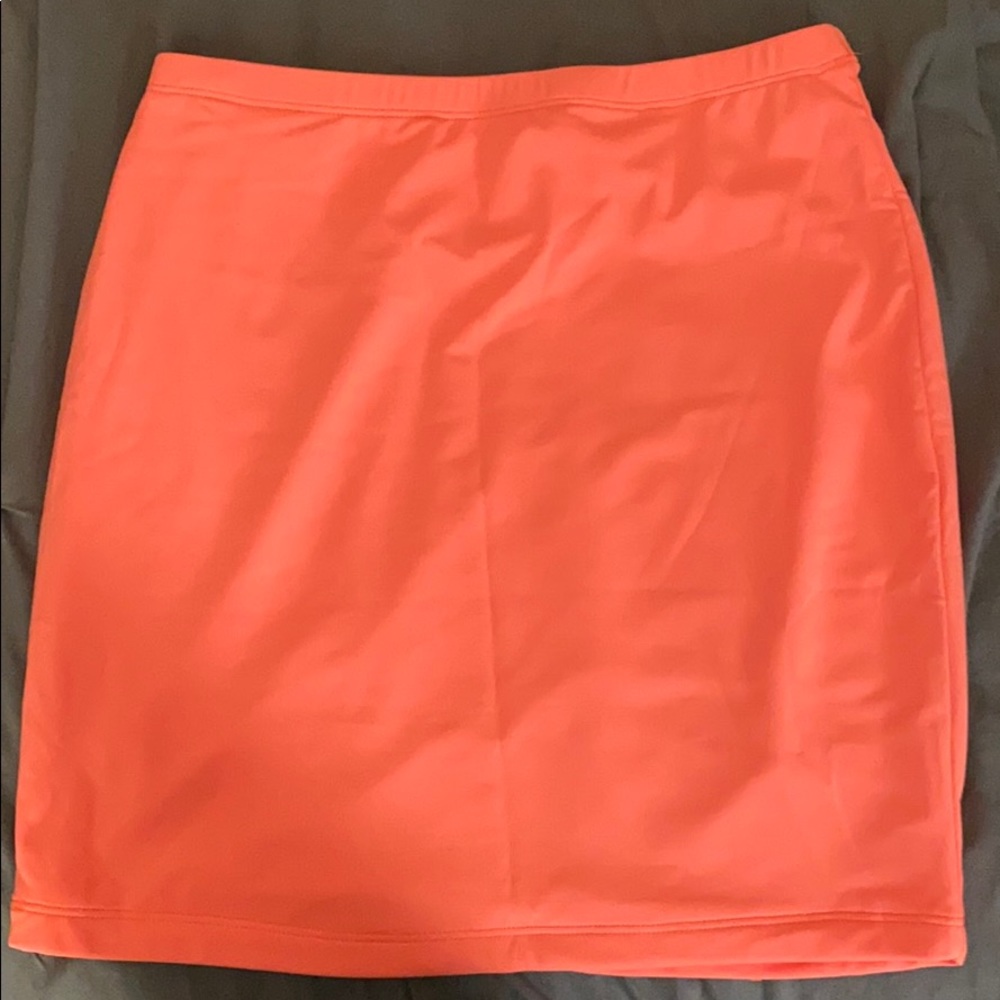 Neon pink skirt
